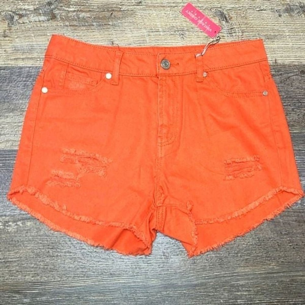 Orange Refuge Shorts High Waist